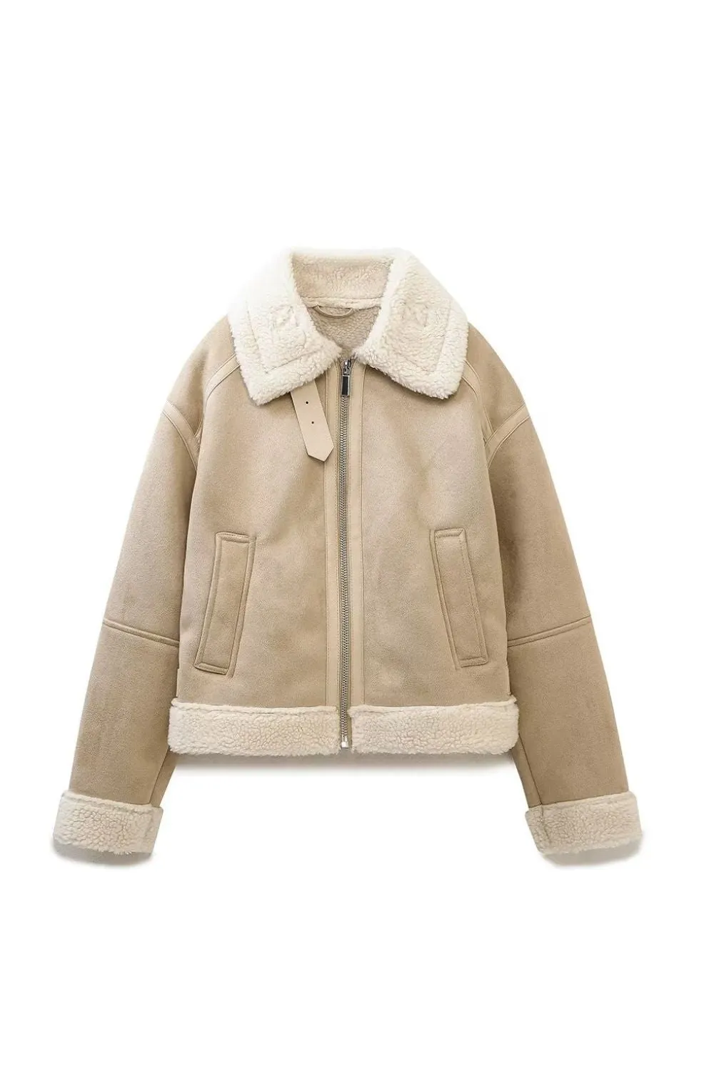 ‘ Vince’ Faux Shearling Bomber Jacket