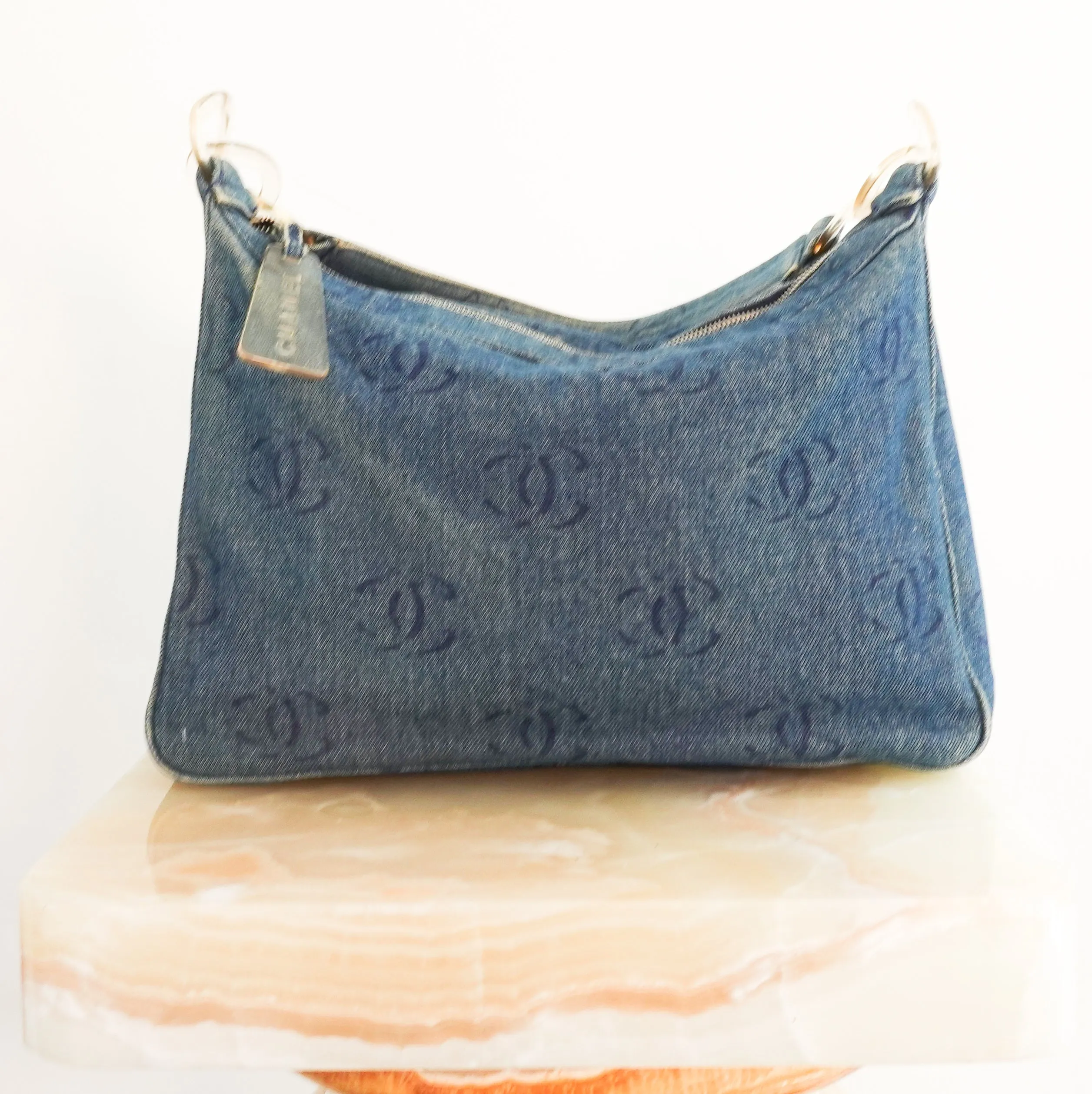 2002 CC denim shoulder bag