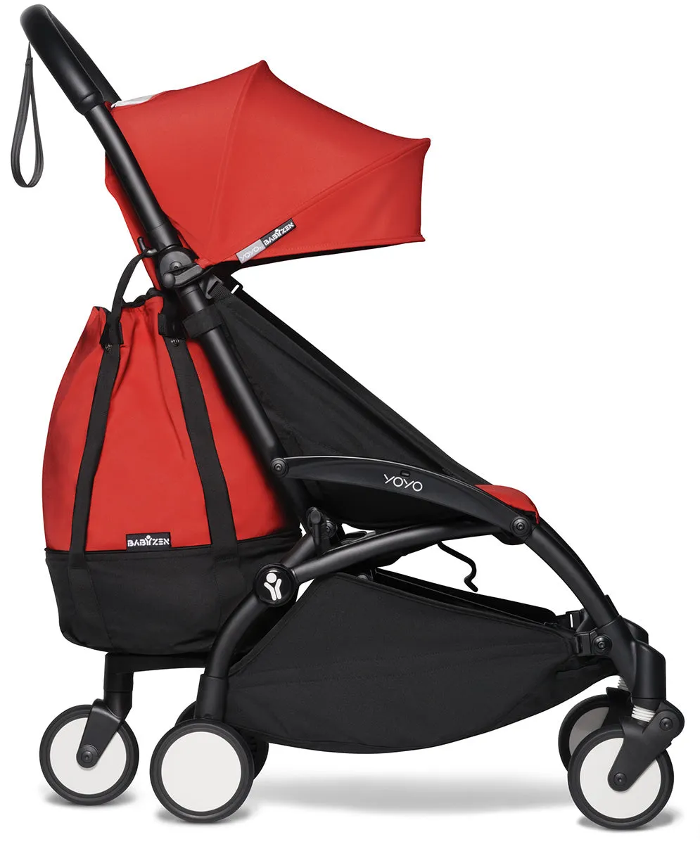 Babyzen YOYO2 Ultra Compact Complete 6  Stroller & Rolling Bag Bundle - Black/Red