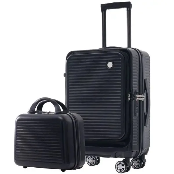 Carry-on Luggage 20 Inch Front Open Luggage Lightweight Suitcase with Carrying Case