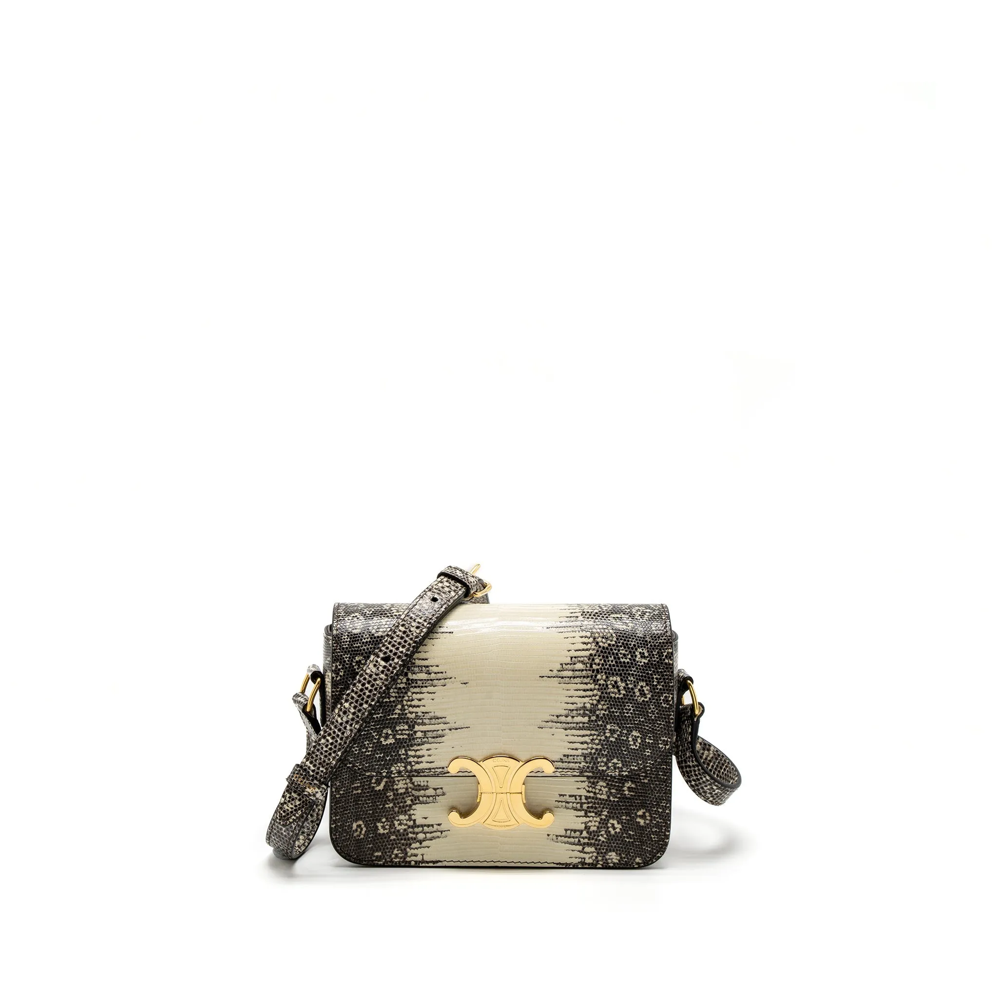 Celine Teen Triomphe Bag Lizard Natural Colour