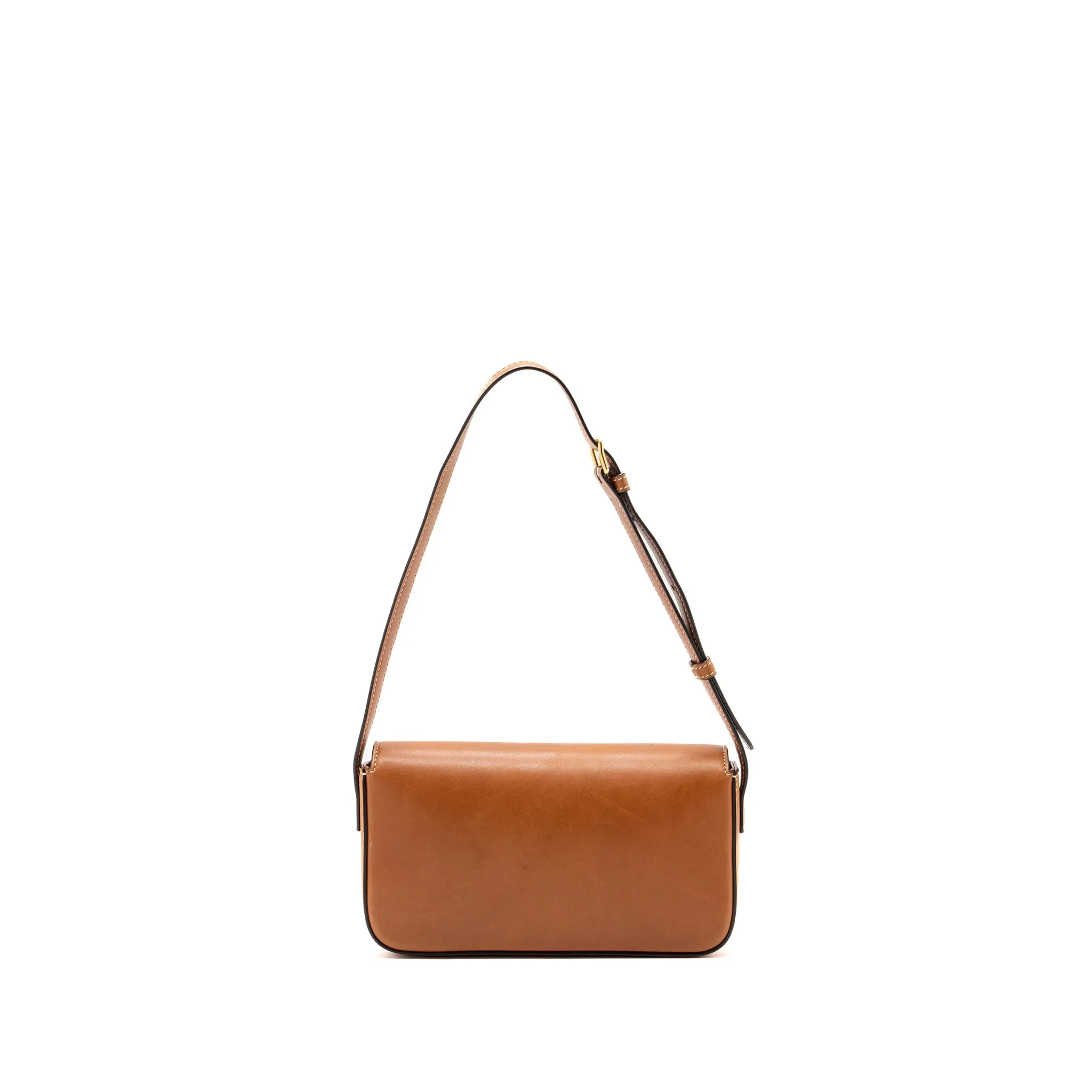 Celine Triomphe Shoulder bag Natural Calfskin Tan