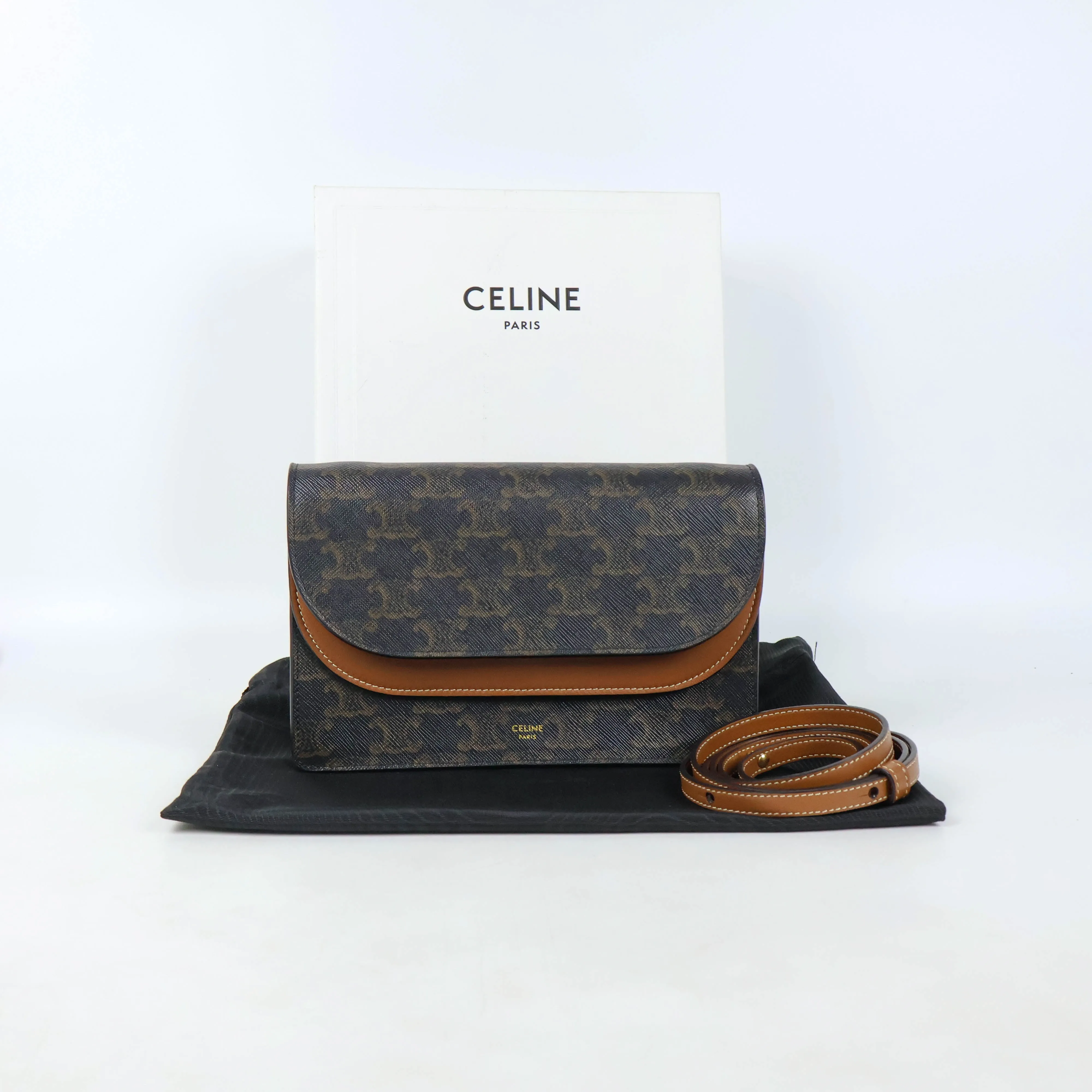 Celine Wallet On Strap Triomphe