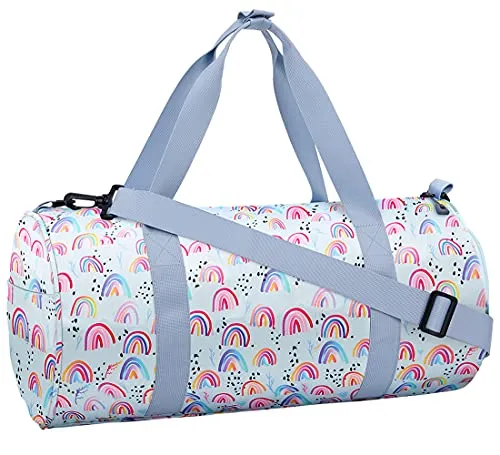 Choco Mocha Kids Duffle Bag, Weekender Sleepover Bag, Blue