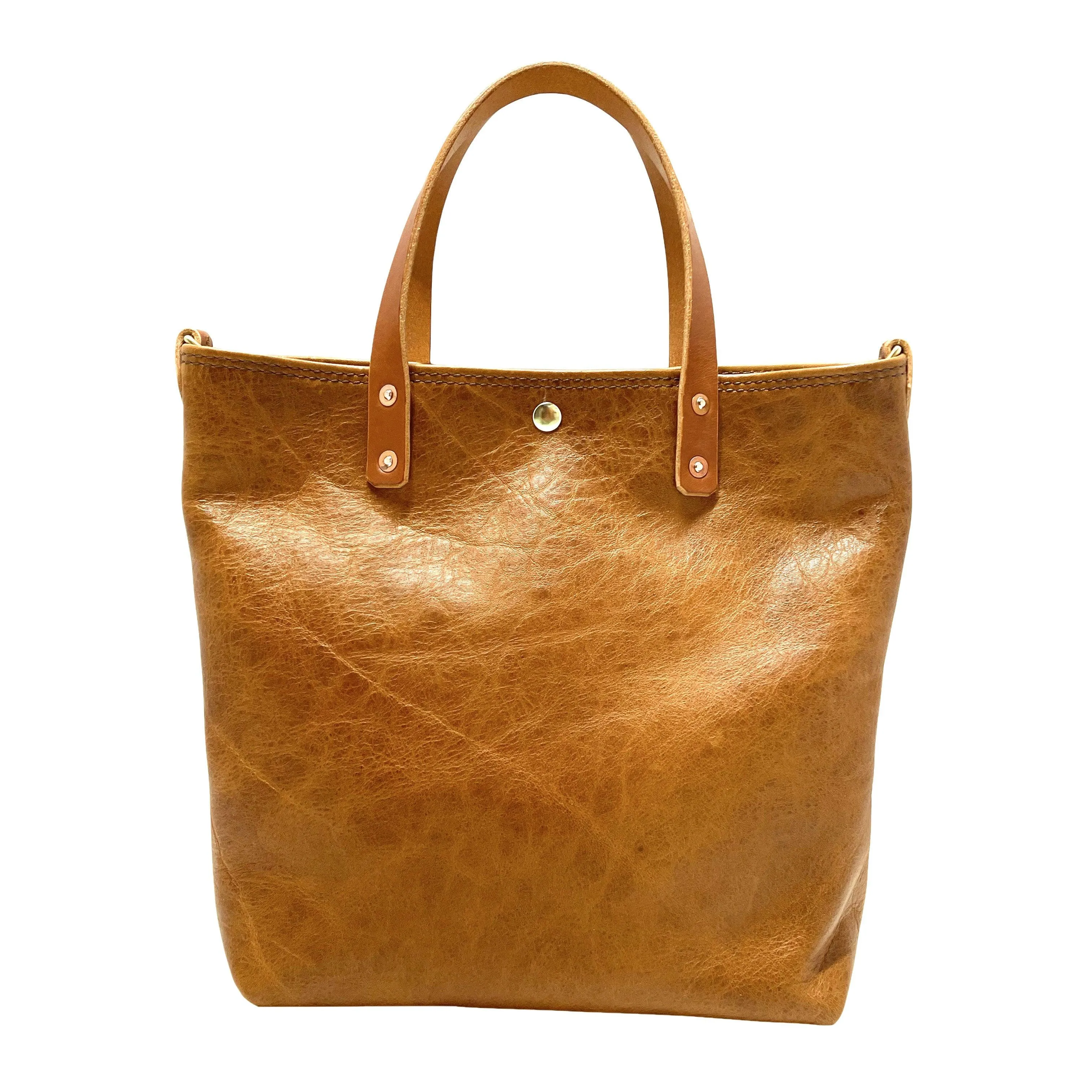 Claremont Crossbody Leather Tote in Light Umber