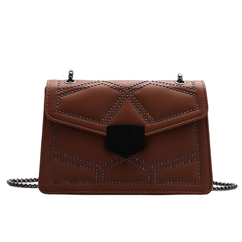 Classic Rivet Chain Crossbody Bag