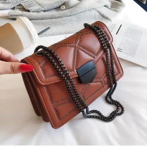 Classic Rivet Chain Crossbody Bag