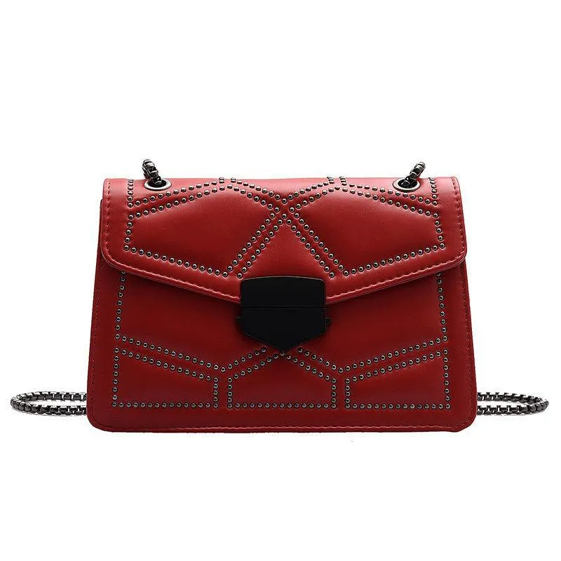 Classic Rivet Chain Crossbody Bag