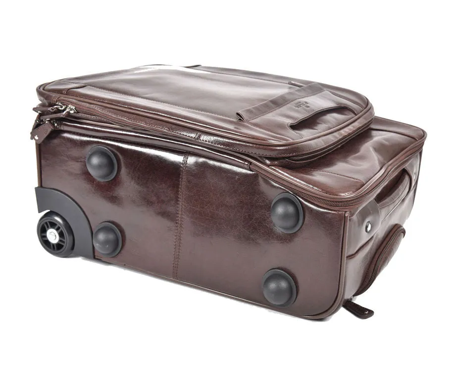 Delamore Brown Leather Laptop Cabin Case