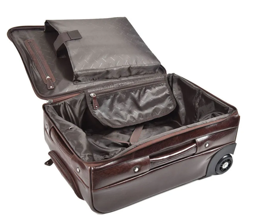 Delamore Brown Leather Laptop Cabin Case