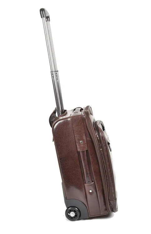 Delamore Brown Leather Laptop Cabin Case