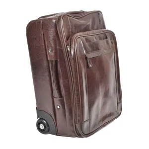 Delamore Brown Leather Laptop Cabin Case