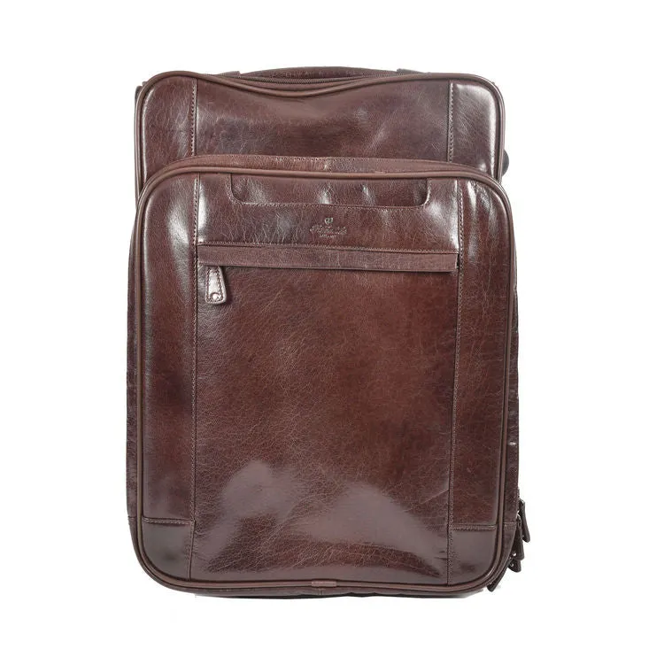 Delamore Brown Leather Laptop Cabin Case