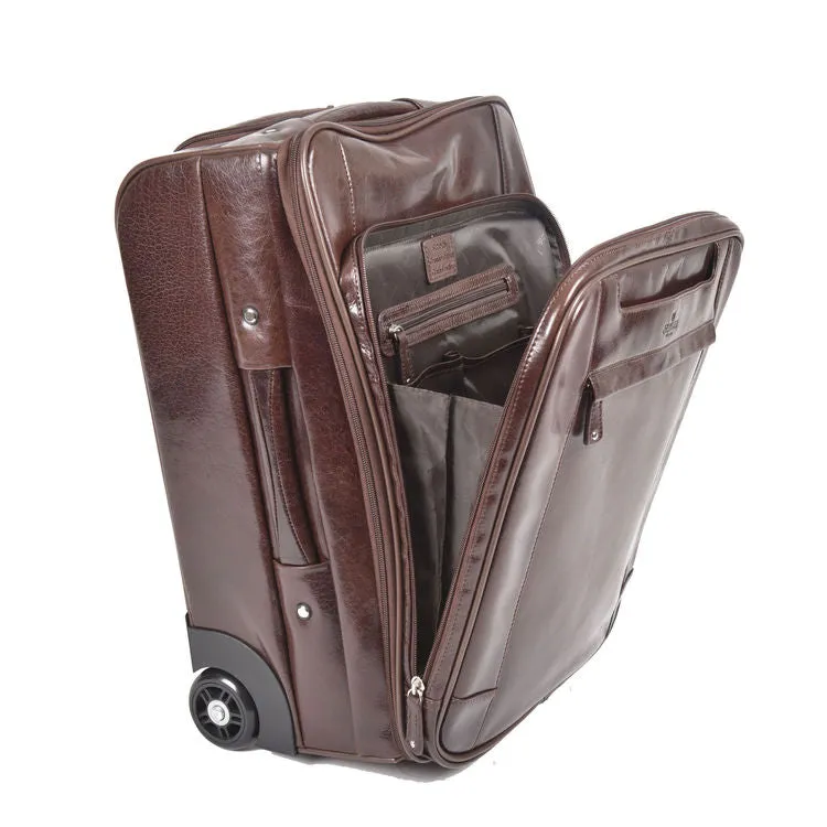 Delamore Brown Leather Laptop Cabin Case