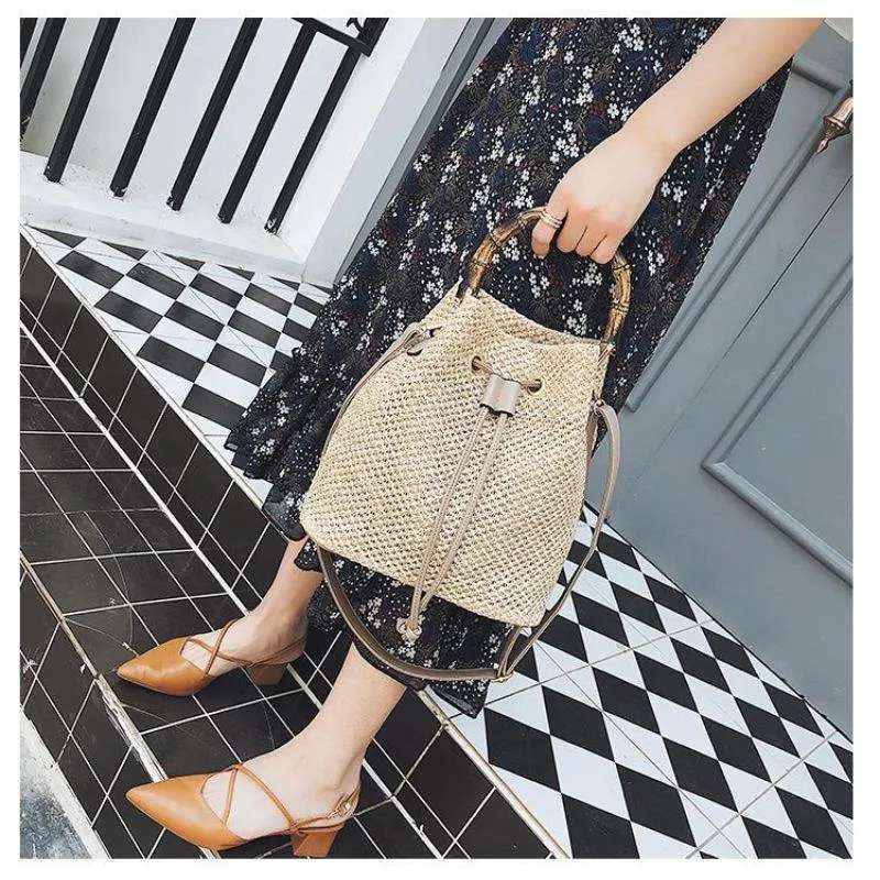 Diagonal Bucket Bag