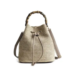 Diagonal Bucket Bag