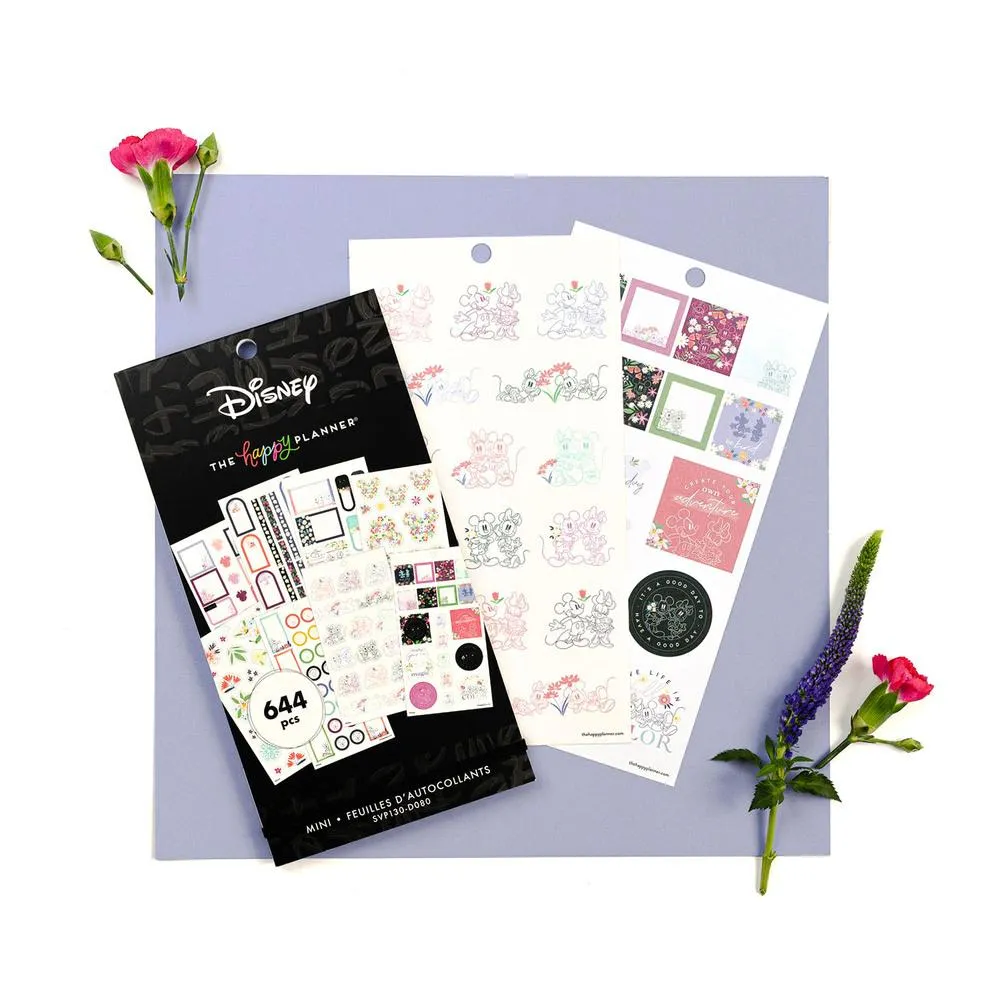 Disney © Mickey Mouse & Minnie Mouse Floral Value Pack Stickers - Mini