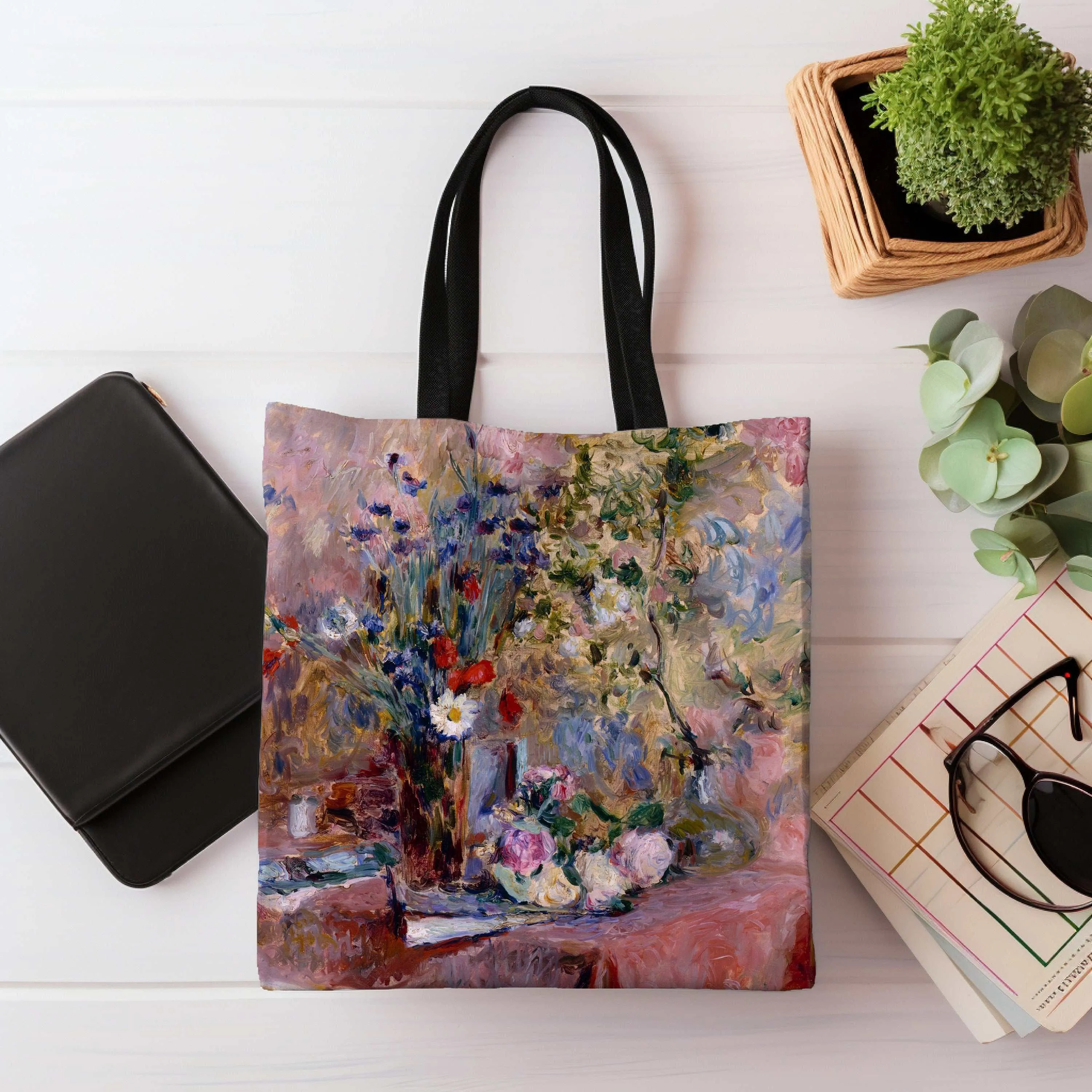 Edouard Vuillard Floral Canvas Tote Bag