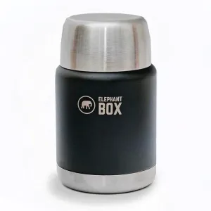 Elephant Box Insulated Food Flask - Black