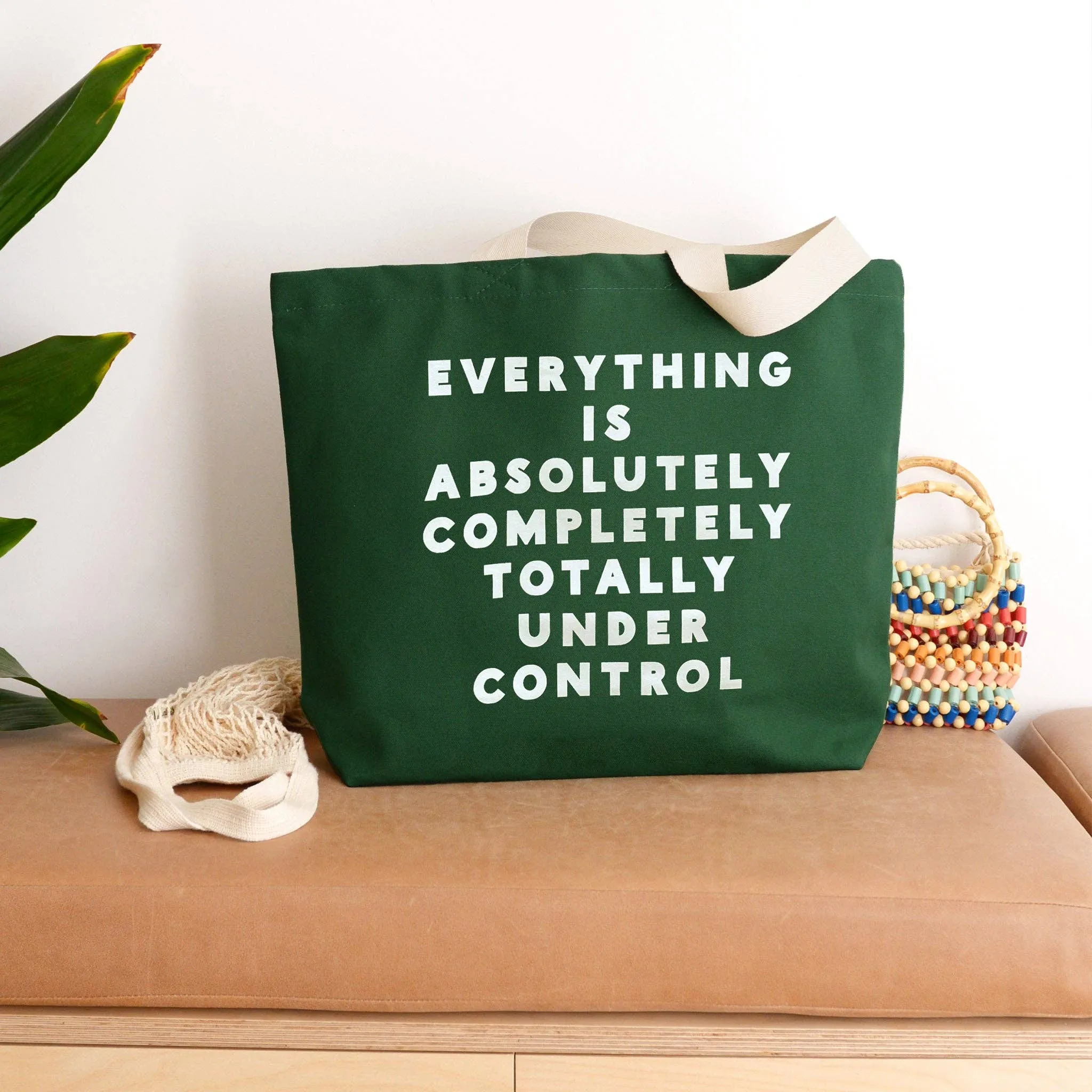 Everything is Under Control - Canvas Tote Bag: Black