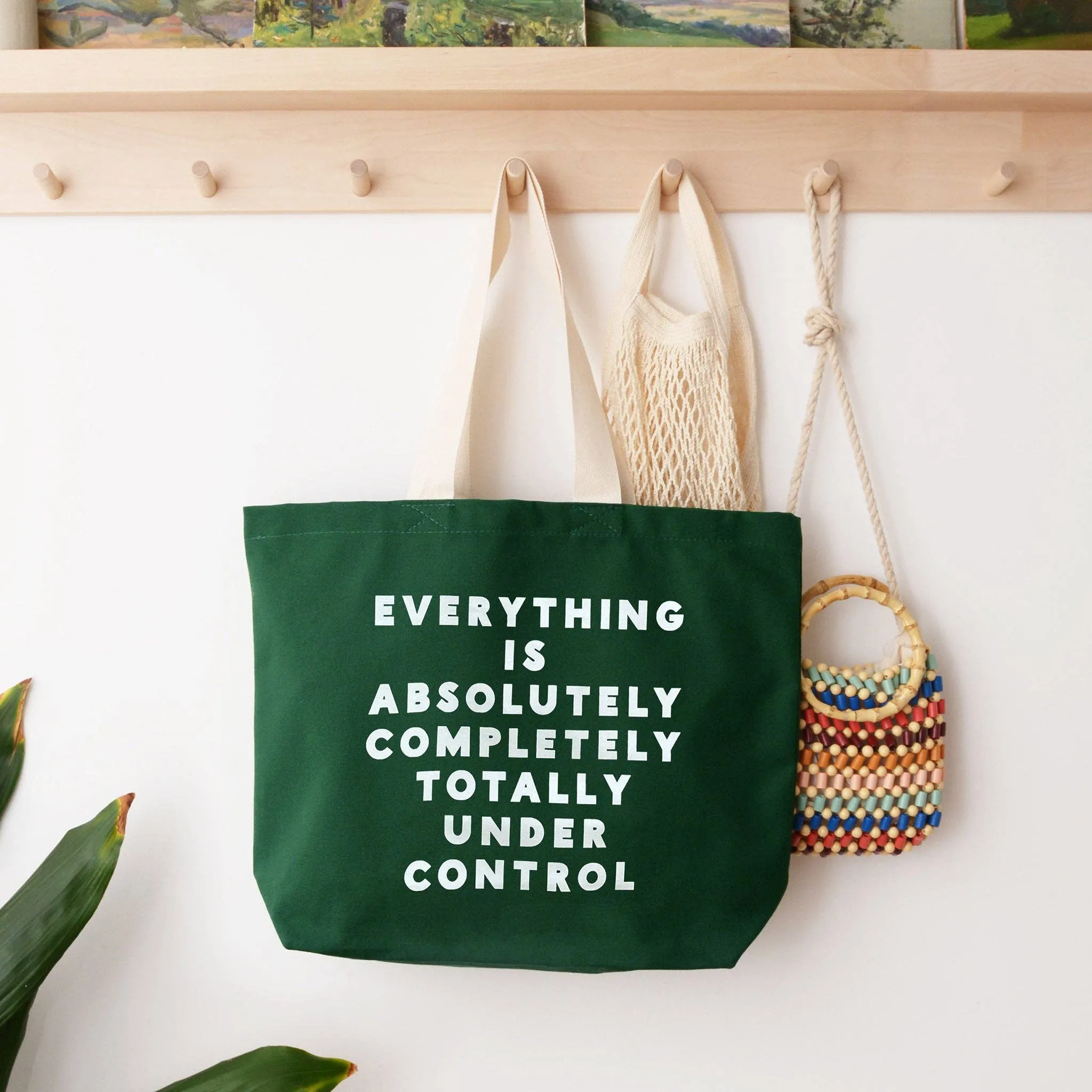 Everything is Under Control - Canvas Tote Bag: Black