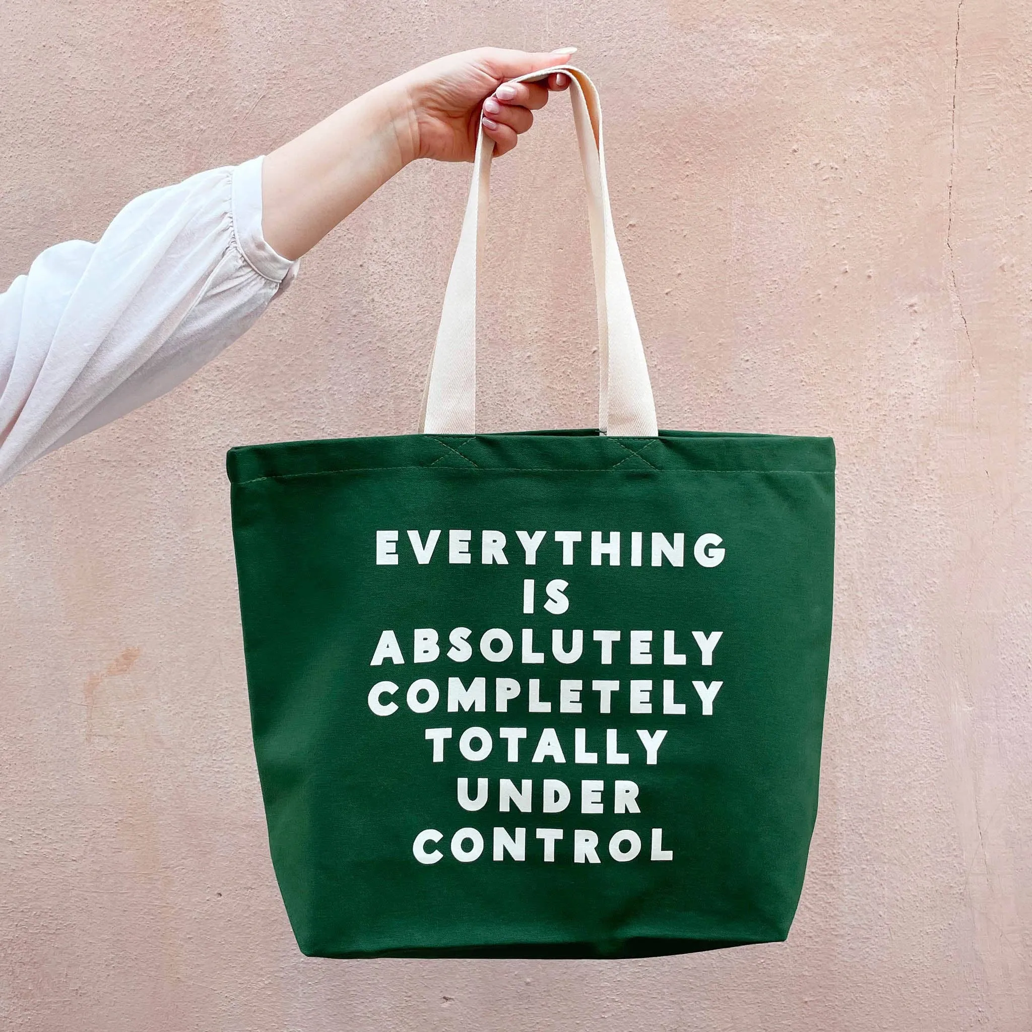 Everything is Under Control - Canvas Tote Bag: Black