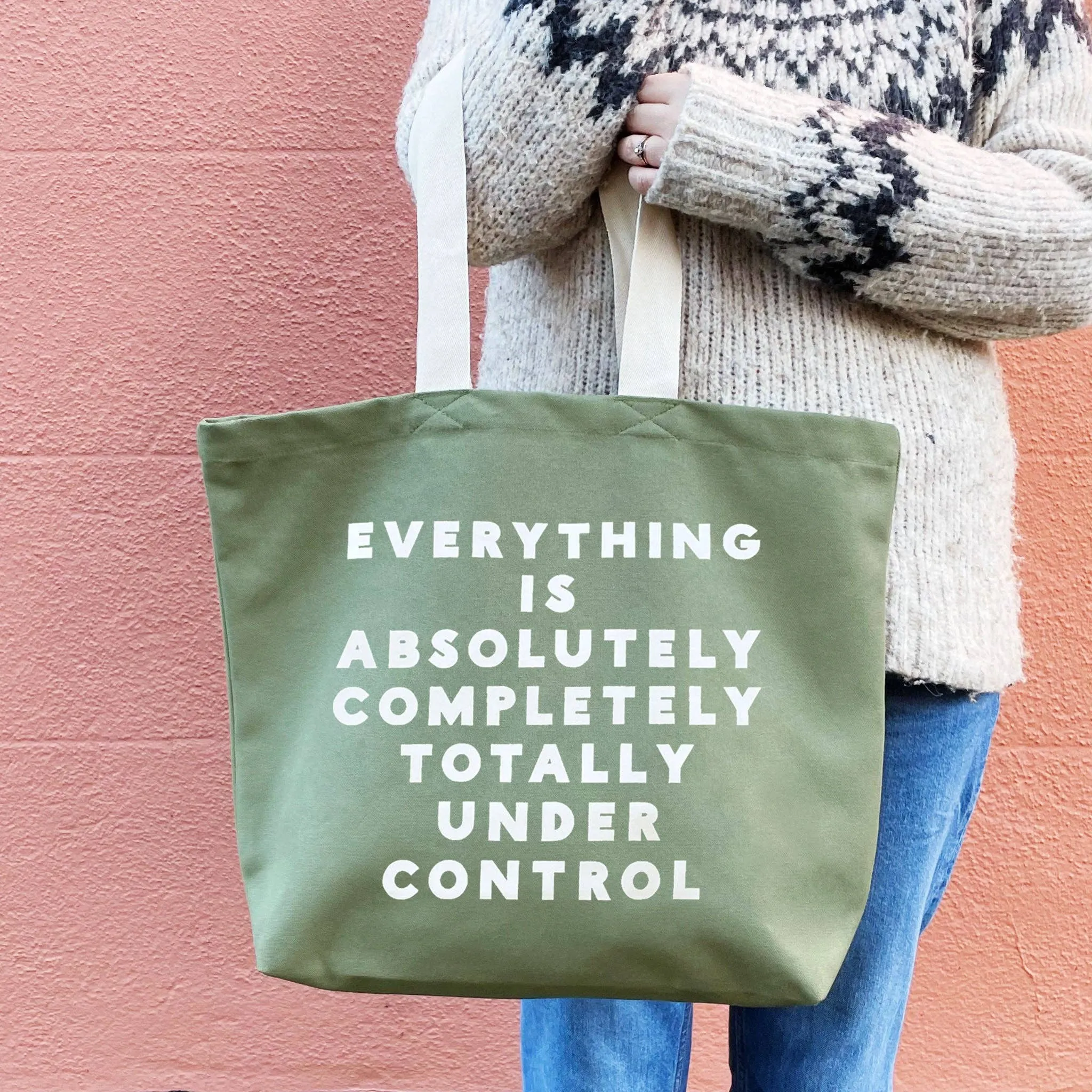 Everything is Under Control - Canvas Tote Bag: Black