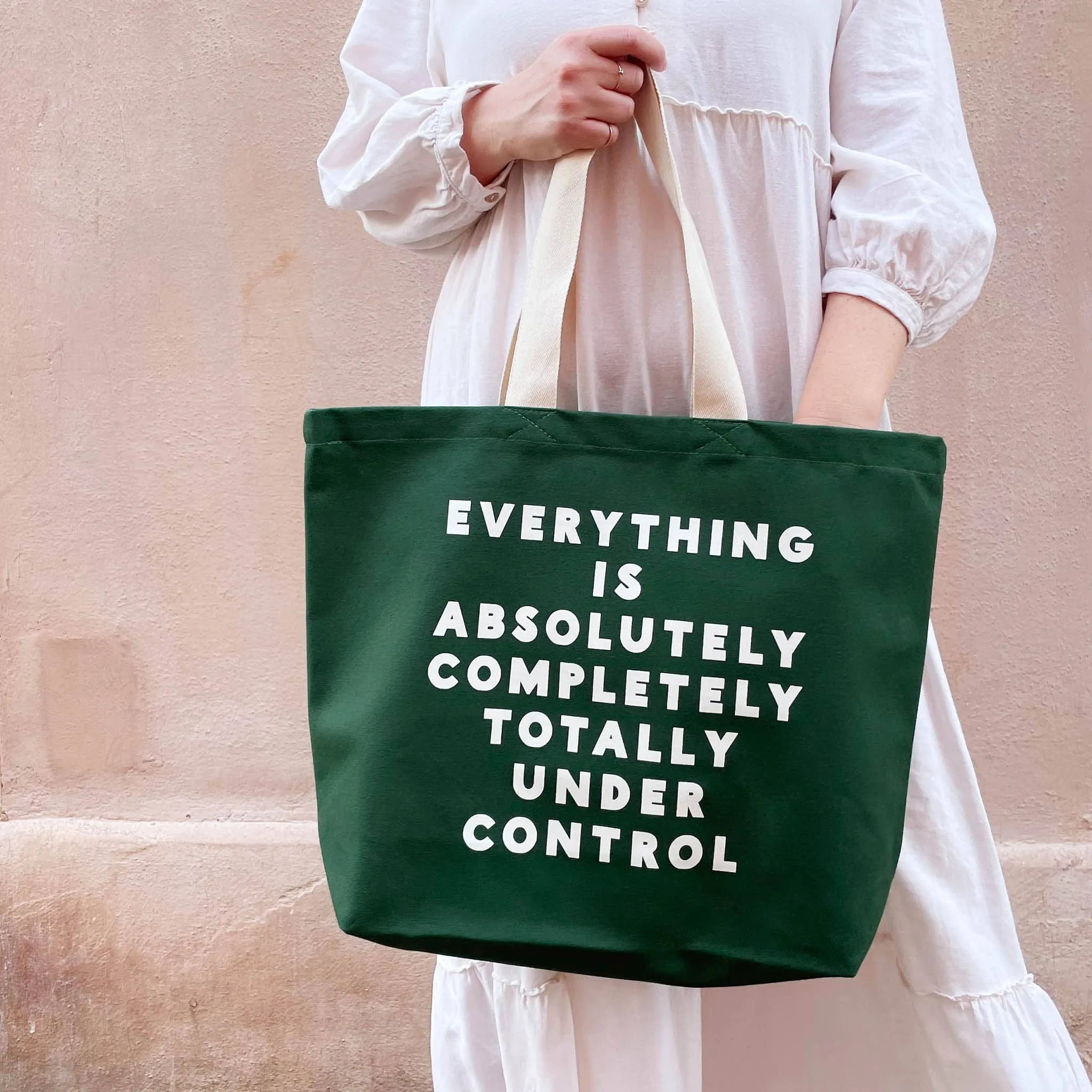 Everything is Under Control - Canvas Tote Bag: Black