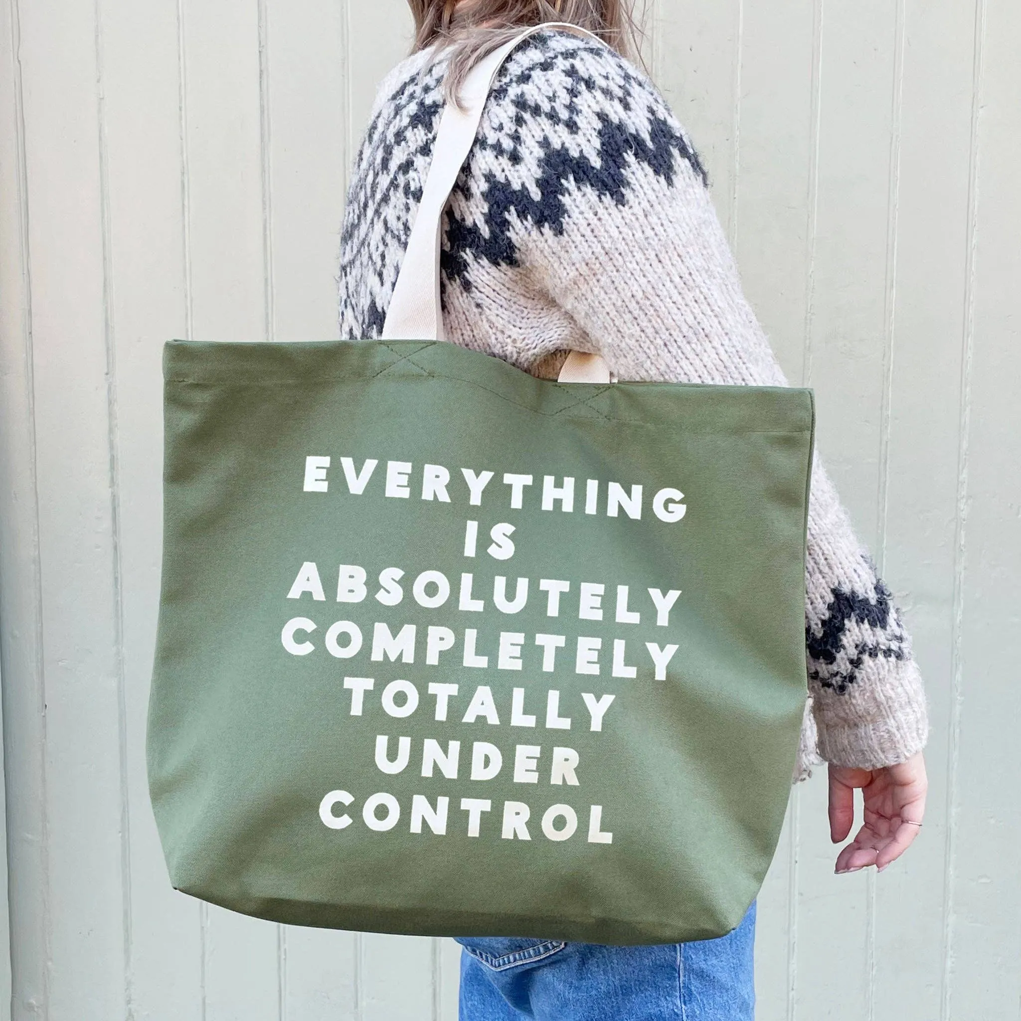 Everything is Under Control - Canvas Tote Bag: Black