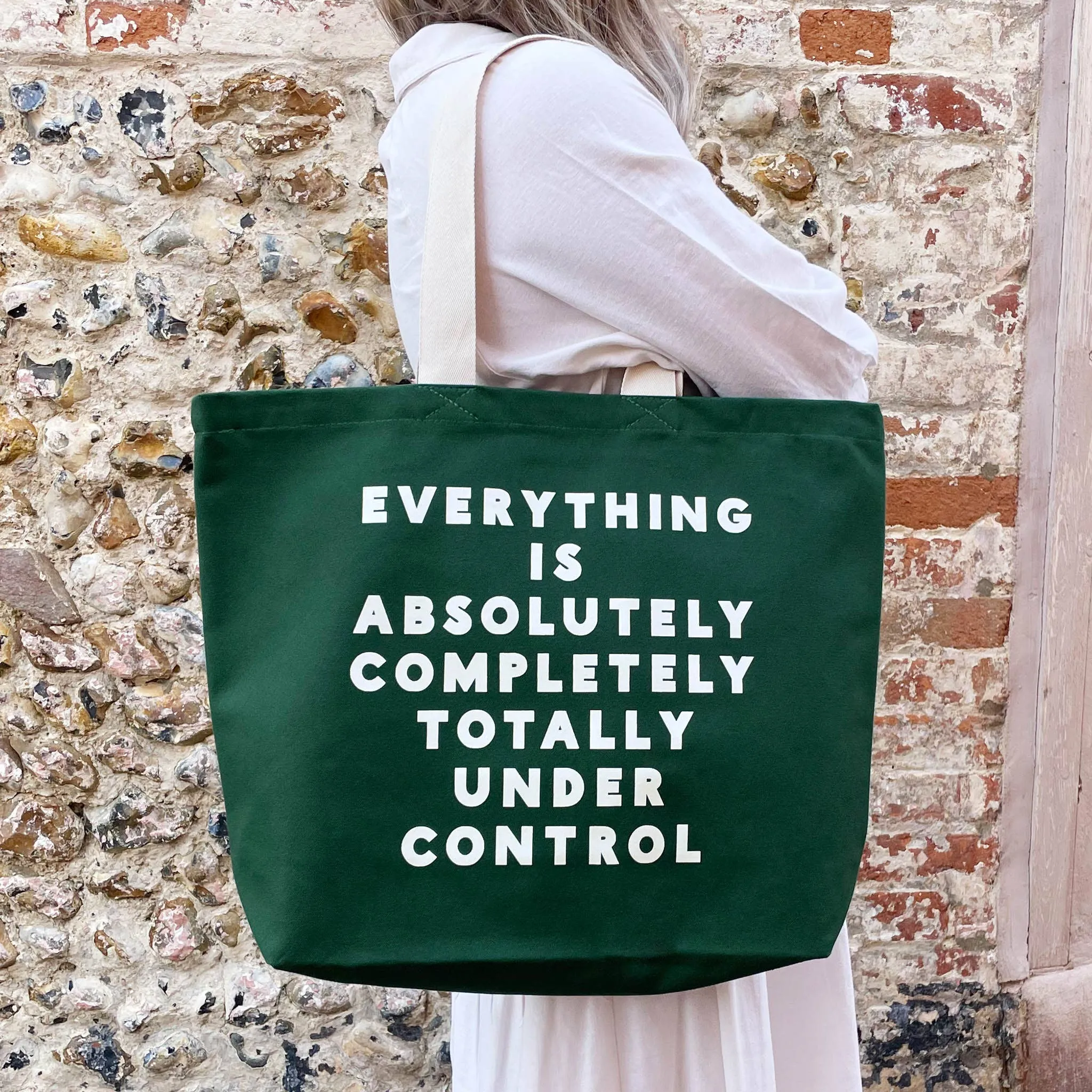 Everything is Under Control - Canvas Tote Bag: Black