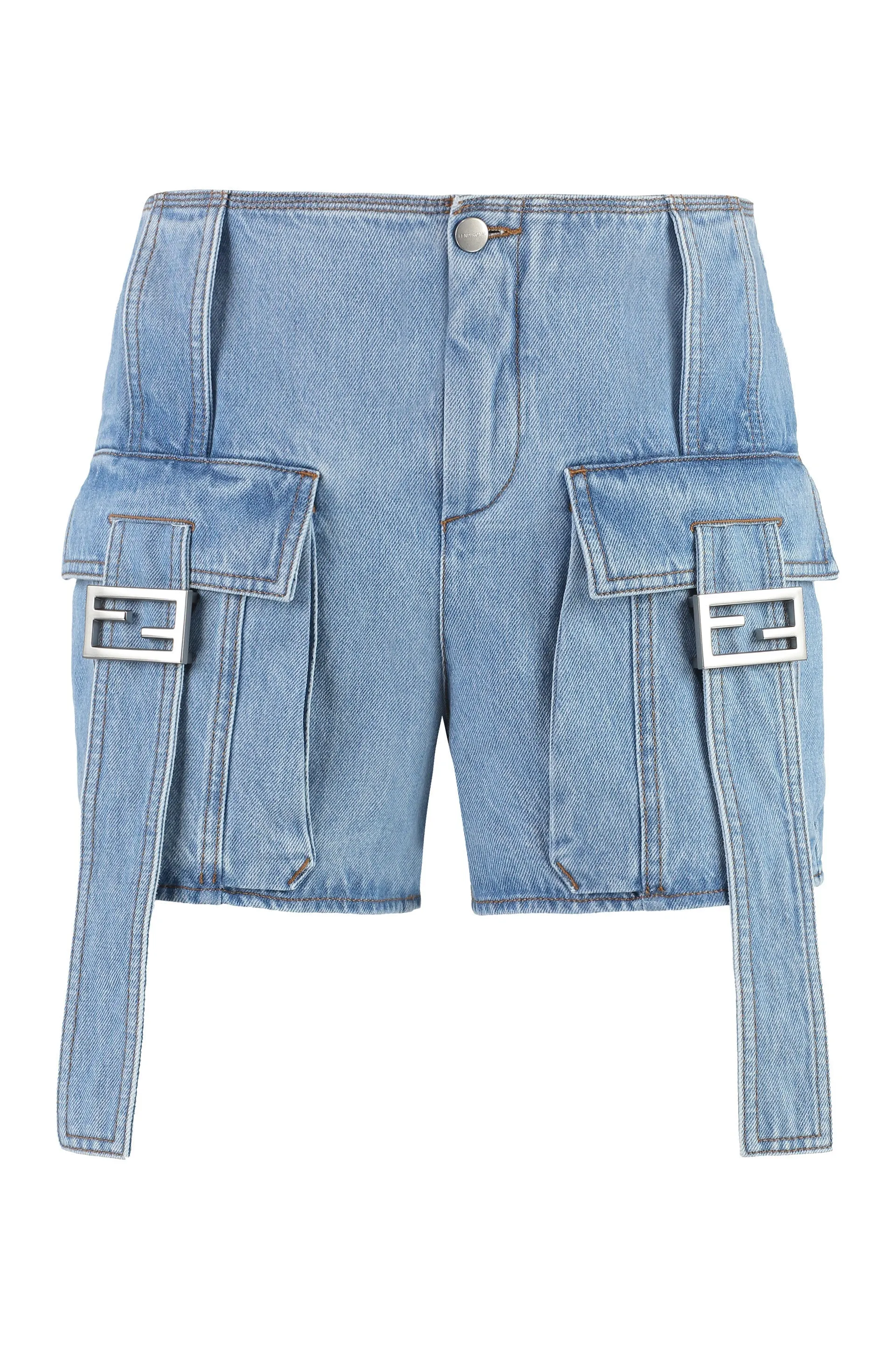 FENDI Denim Baguette Shorts for Women