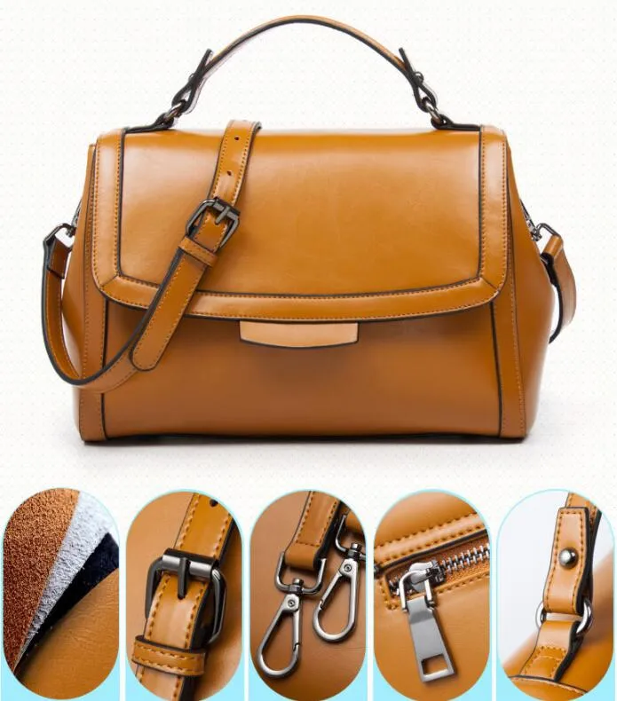 Genuine Leather Crossbody Shoulder Bag