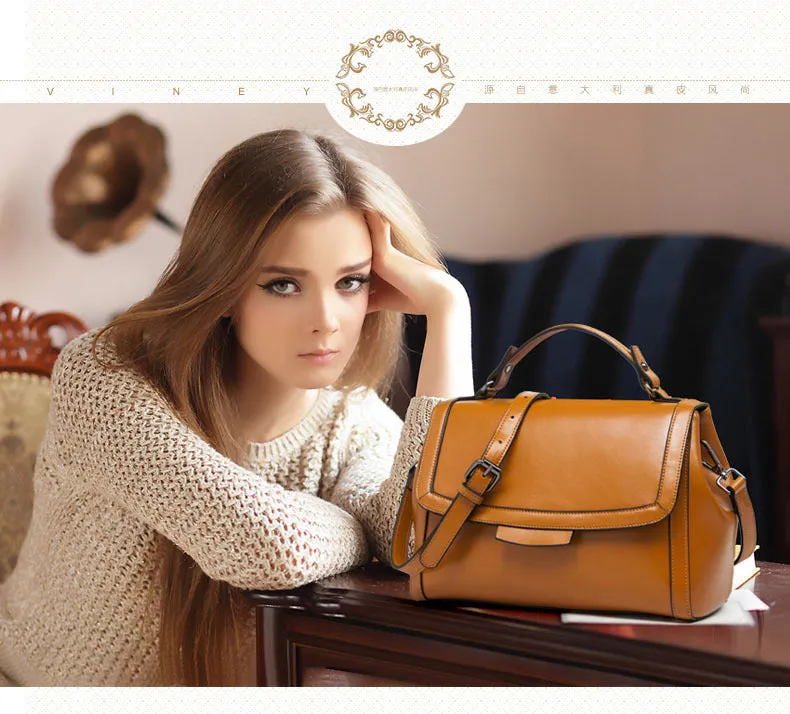 Genuine Leather Crossbody Shoulder Bag