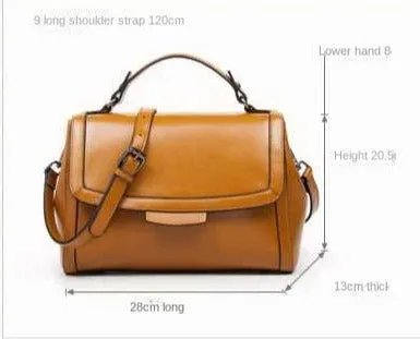 Genuine Leather Crossbody Shoulder Bag