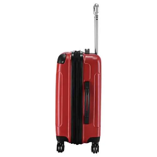 GLOBALWAY Expandable 20" ABS Carry On Luggage Travel Bag Trolley Suitcase-Red