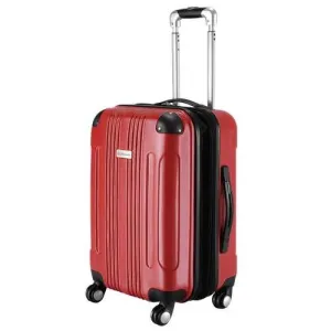 GLOBALWAY Expandable 20" ABS Carry On Luggage Travel Bag Trolley Suitcase-Red