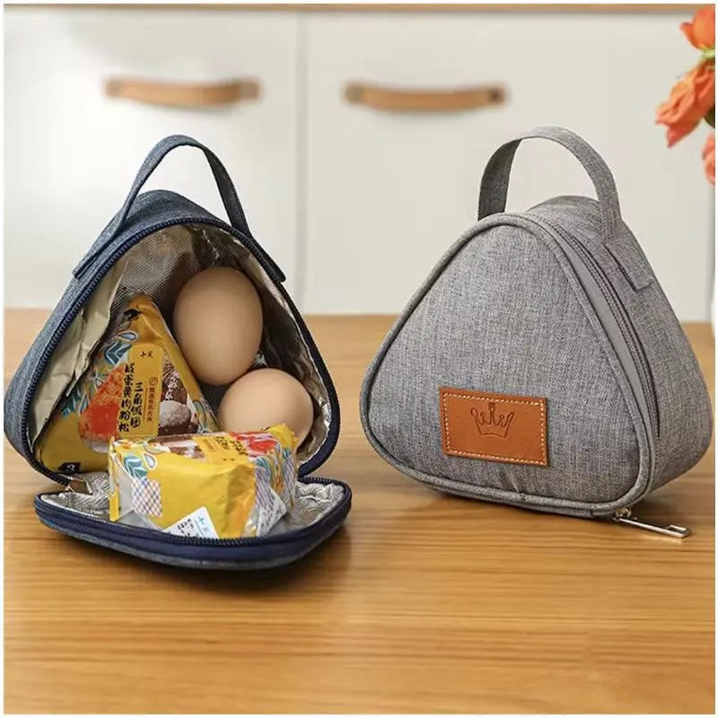 Insulated Mini Triangular Thermal Lunch Bag -Ad-498 Blue