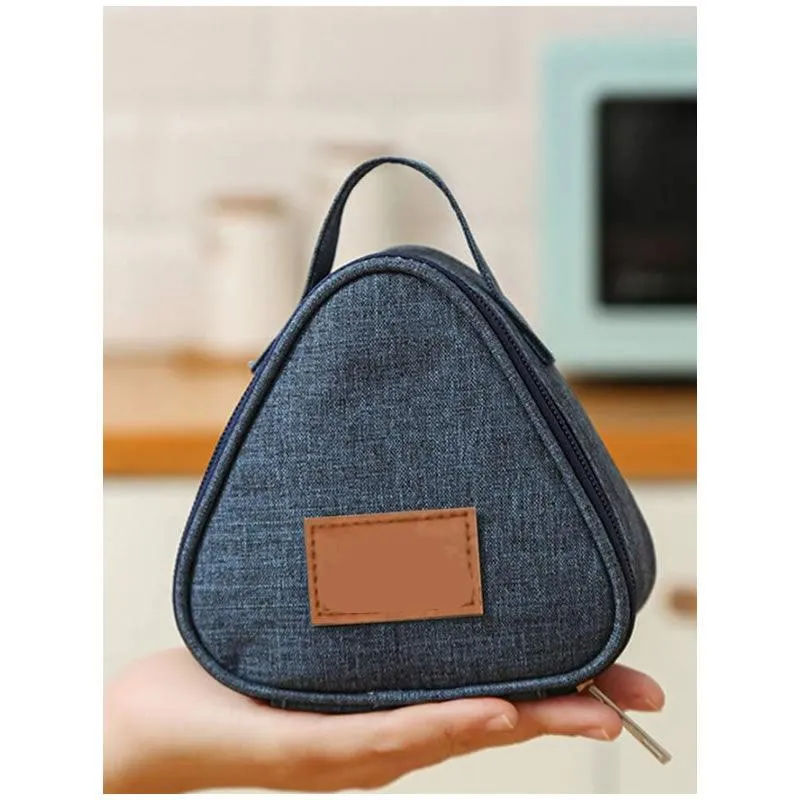 Insulated Mini Triangular Thermal Lunch Bag -Ad-498 Blue