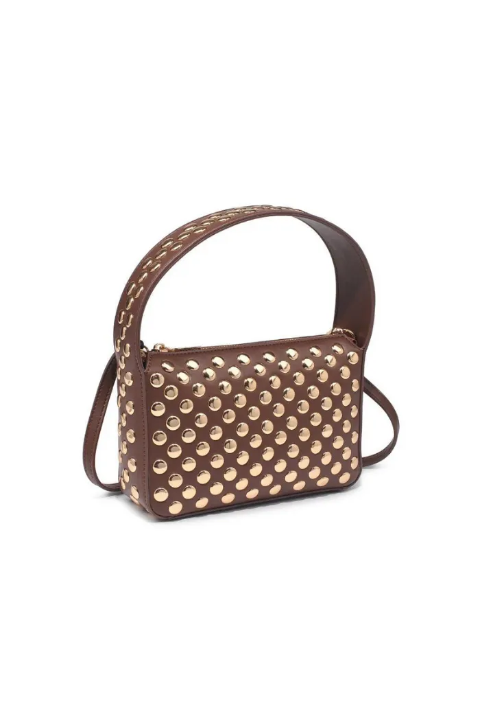 Isabel Studded Crossbody - Chocolate