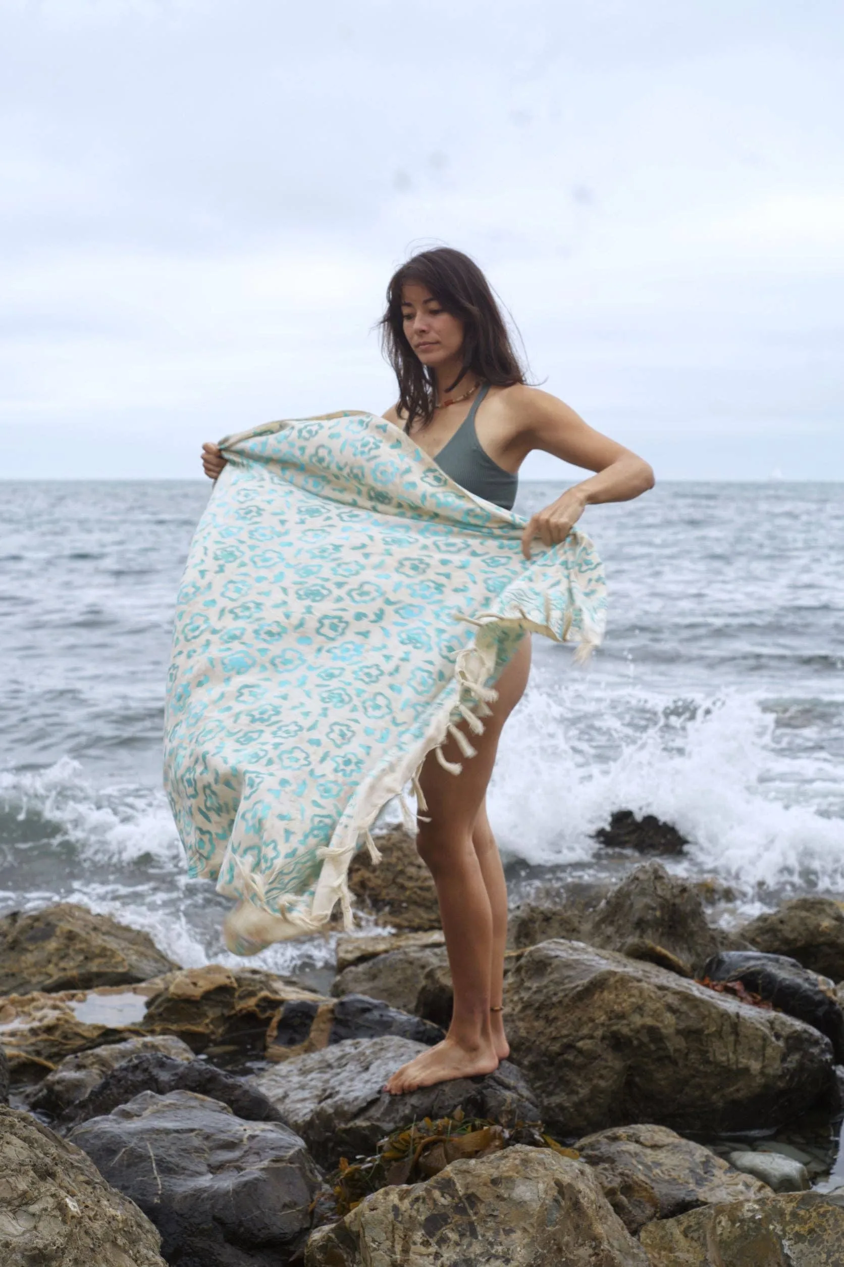 Ivory Batik Sarong - SUMMER BLOOM