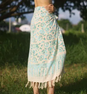 Ivory Batik Sarong - SUMMER BLOOM