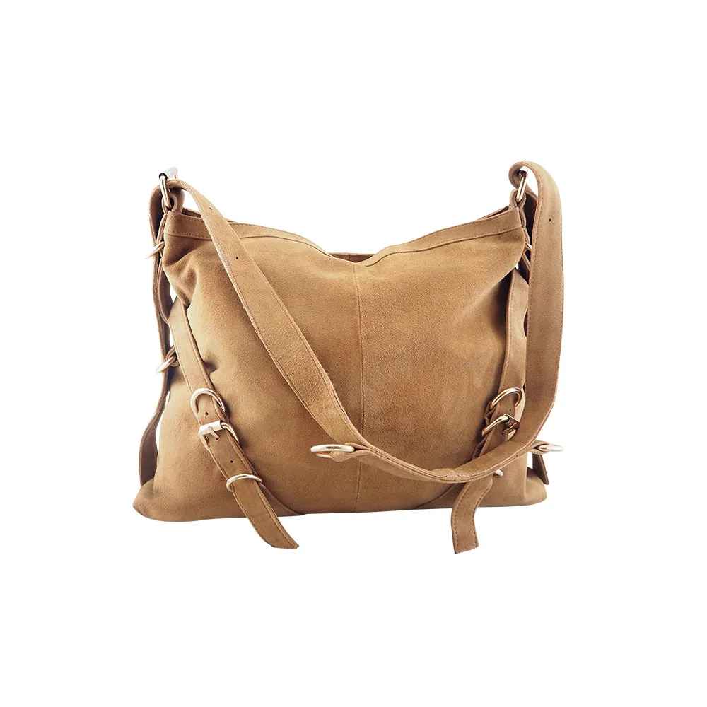 Kate Suede Shoulder Bag | Tan