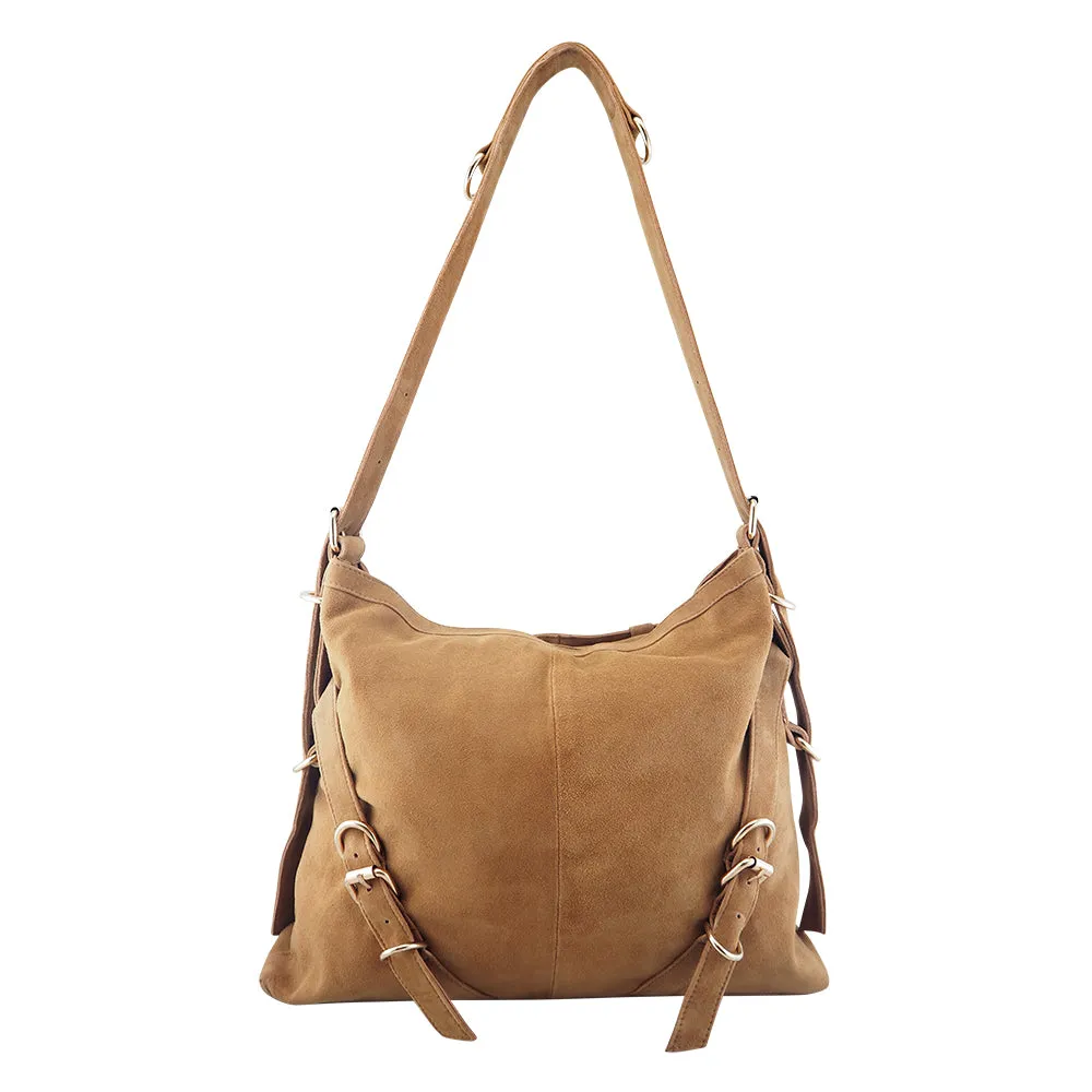 Kate Suede Shoulder Bag | Tan