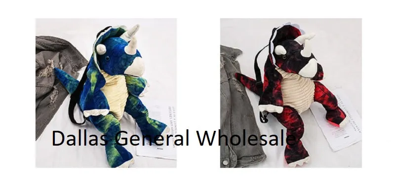 Kids Plush 3D Dinosaur Backpacks Wholesale