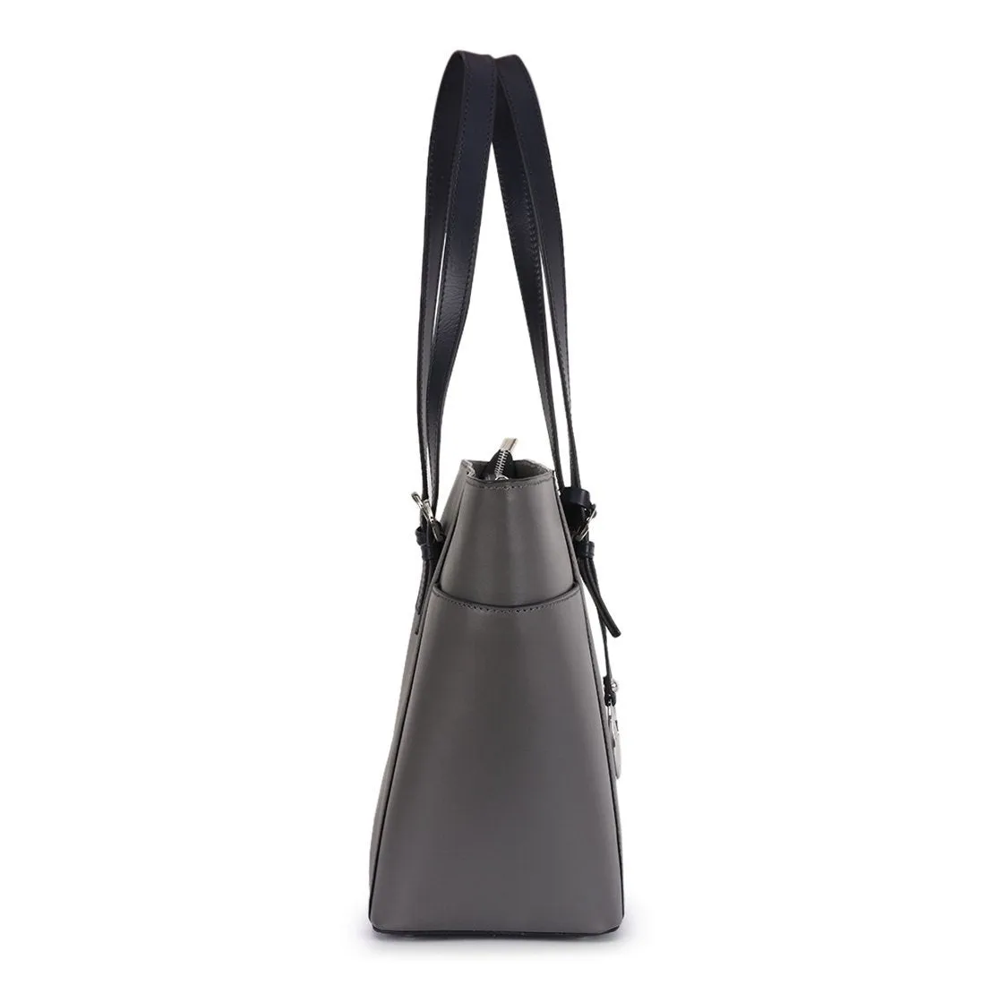 Leather Grey Handbag