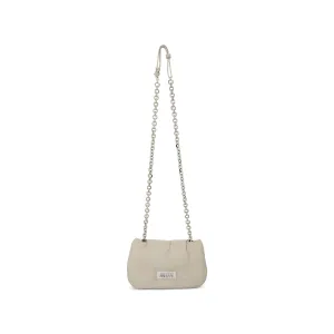 Leather Shoulder Bag in Grey