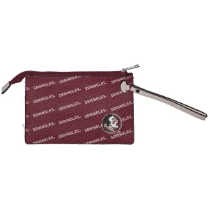 Little Earth Seminole Logo/Seminoles Design Wristlet - Garnet