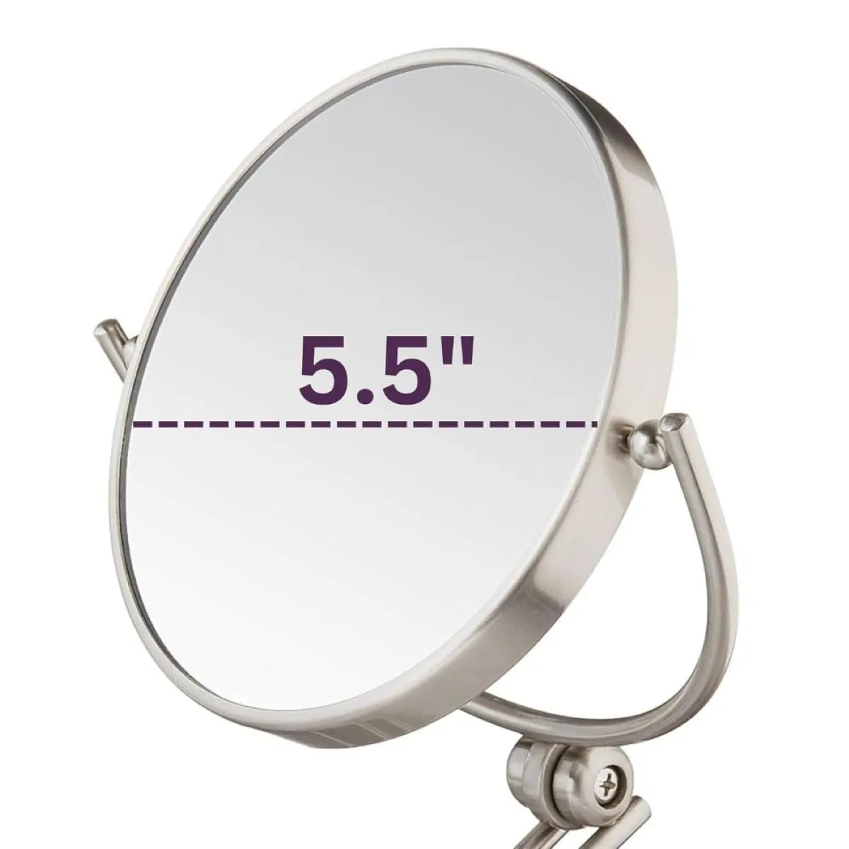 MC450N 10X Folding Travel Mirror, Nickel Finish