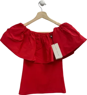 Mint Velvet Red Off-Shoulder Top UK XS