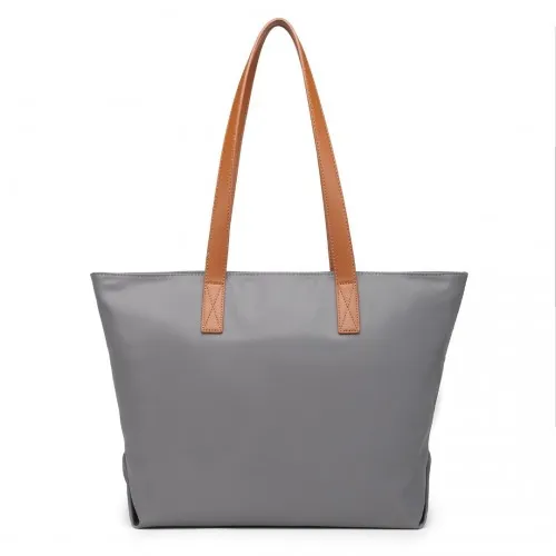 Miss Lulu Casual Waterproof Shopping Tote Bag (Grey) - Durable, Versatile & Stylish